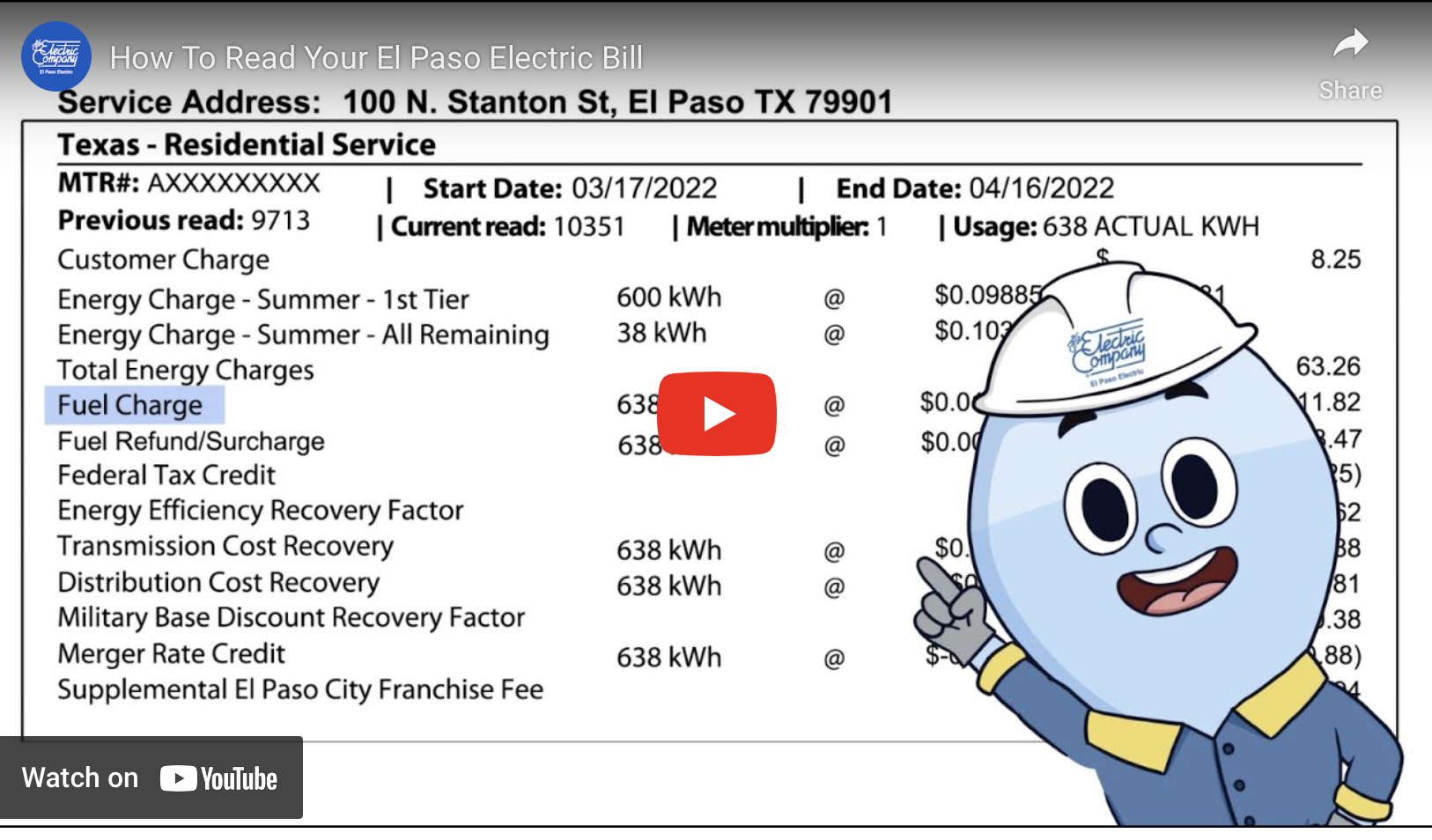 El Paso Electric wants you to know “How to Read Your Electric Bill”